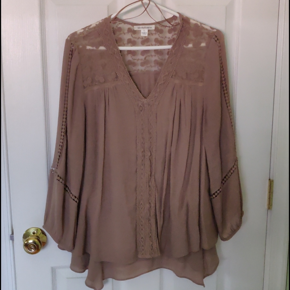 JohnPaulRichard cotton & lace blouse
